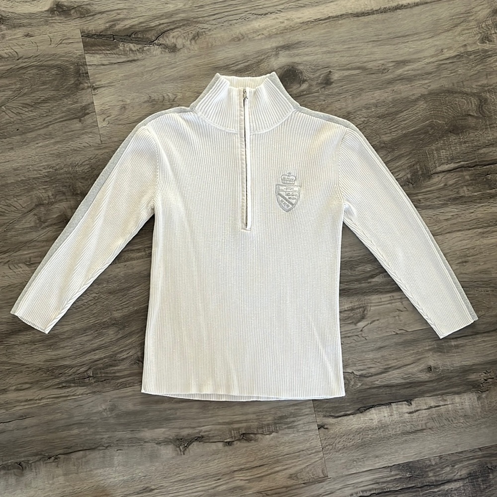 Lauren Active Ralph Lauren 3/4 Sleeve Pull over Sweater. Ribbed style. Size XS